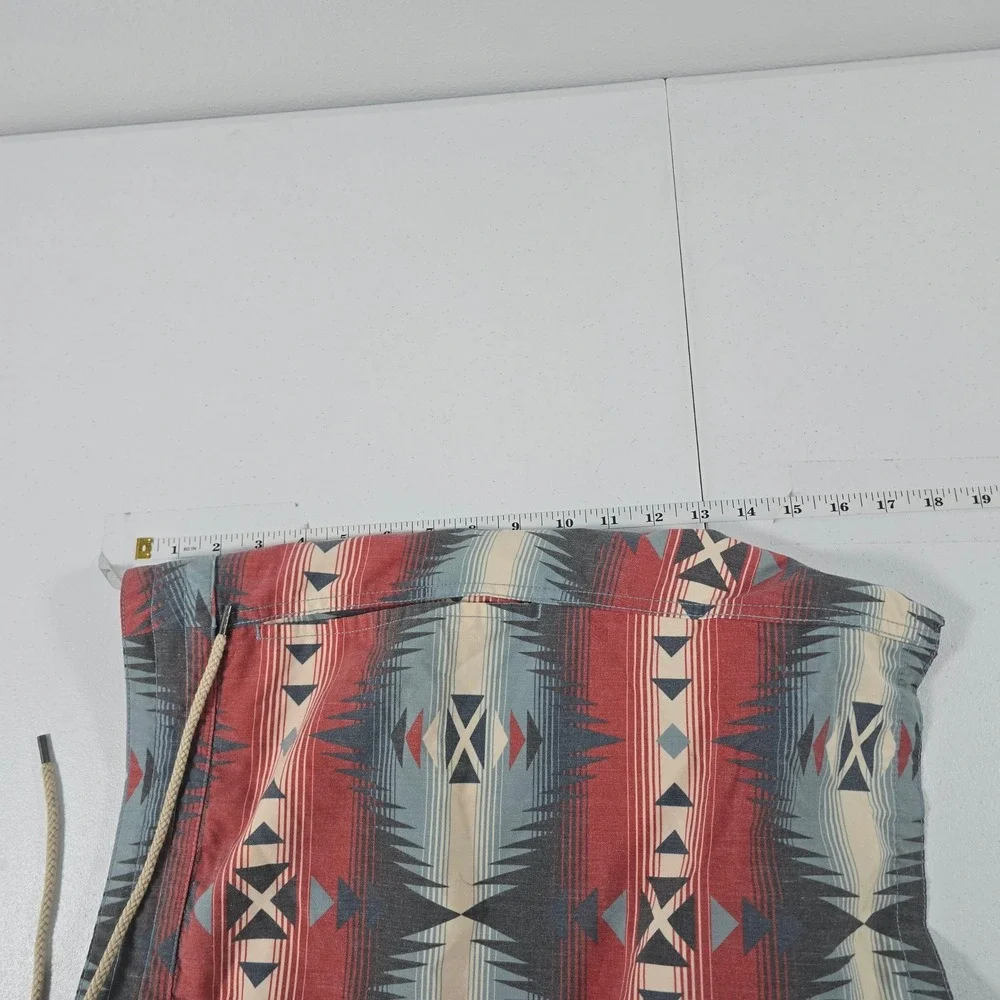 Faherty Brand‎ Mens Southwestern Print Board Shorts Red Blue Size 36 Aztec Surf